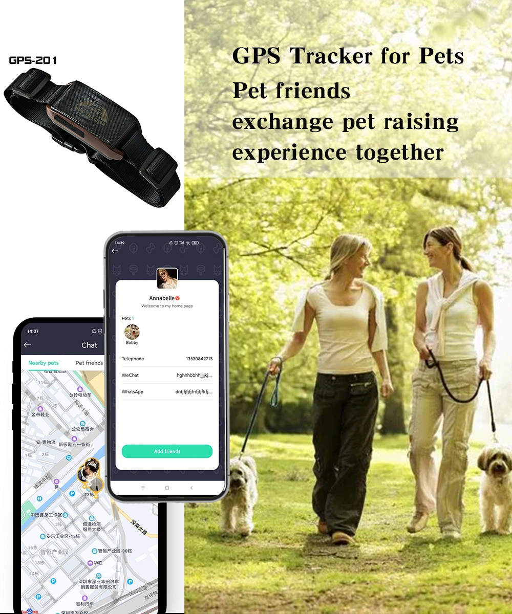 Anti Lost Mini Device GPS 201 Pet Geo Fence Report Pérdida con el collar seguimiento perro gato Pet Tracker