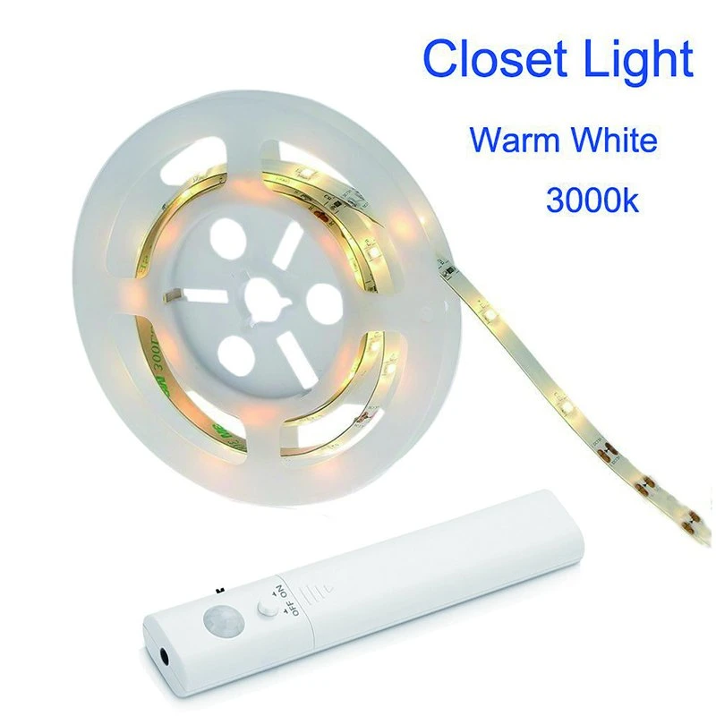 Human Sensor Control LED Strip Light with Rechargeable Lithium Battery