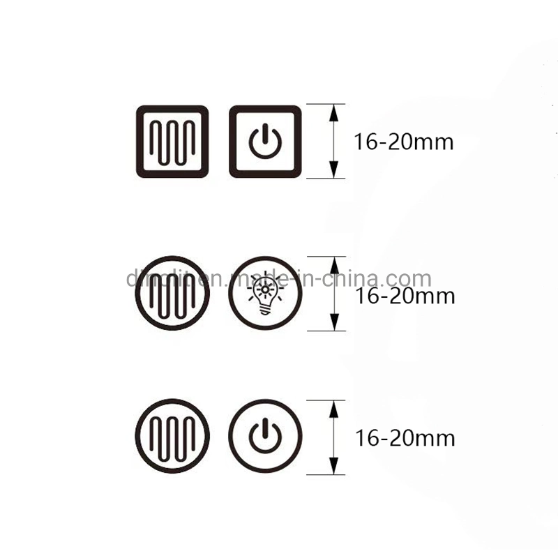 Resistente al agua 220V 30W LED controlador incluido Control Táctil regulable para Espejo espejo del baño Sensor táctil CE RoHS Interruptor de protección IP44 (dimmer, altavoz Bluetooth)