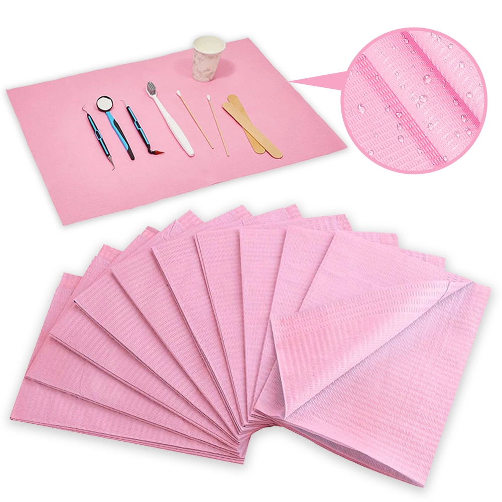 125PCS/Bag Dentistry Disposable Dental Bibs 13*18 Inch Waterproof Dentist Medical Paper Scarf Tattoo Odontologia