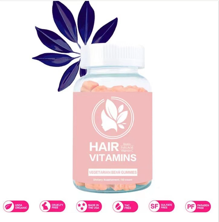 OEM Private Label Hot Selling Top Quality Effective Hair Care Hair Growth Vitamin Gummies