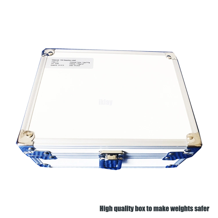 E1 E2 F1 M2 clase 1mg-500g 1mg-5kg calibración de pesos de prueba Caja de peso estándar de equilibrio