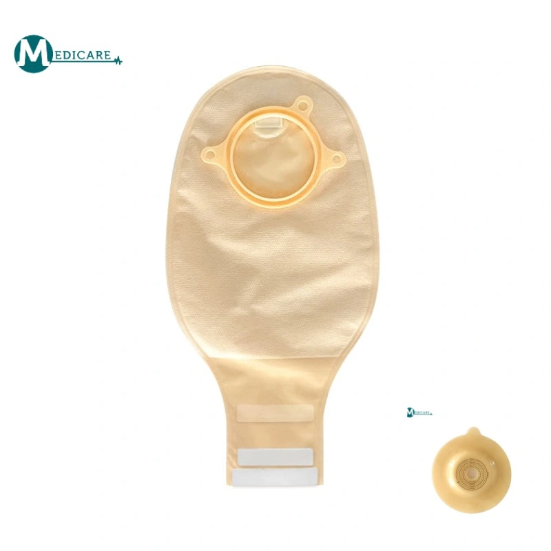Factory Supplies Medical Equipment Adhesive Drained 35mm Clear One-Piece Pediatric Colostomy Bag