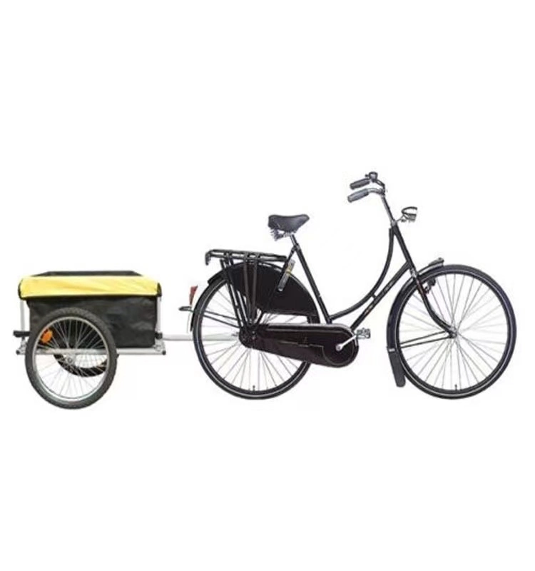 16" Steel Cargo Trailer Ebike Shipping Cart Waterproof Electric Bike Pet Container Bike Folding Trailer with Cheap Price