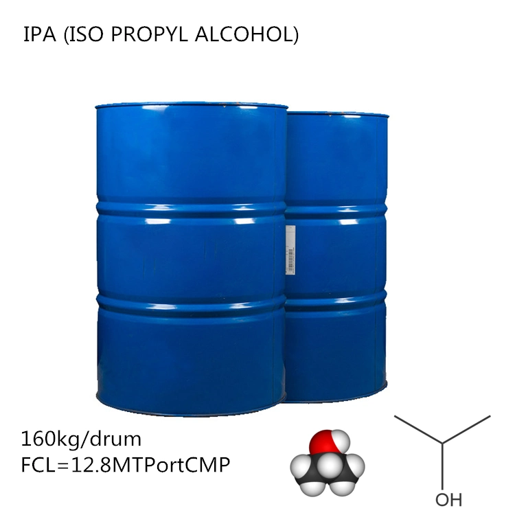 CAS 67-63-0 Alcool isopropylique Isopropanol Fûts en vrac/160kg de qualité industrielle 99,8 % IPA