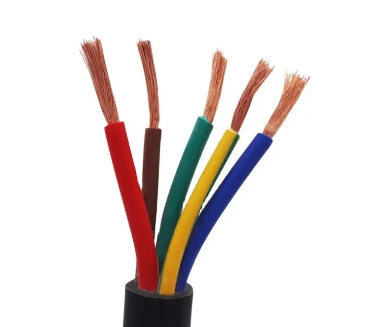 Multi Conductor Flexible Communication Cable Rvv 2 3 4 5 Core Electric Cable Copper Wire Power Cable with ISO TUV Certificates (0.75 1.0 1.5 2.5 4 6 10 16 mm)