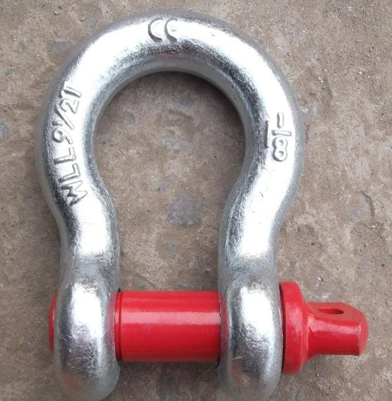 G209 Screw Pin Anchor Shackle / Us Type Drop Forged Bow Shackle