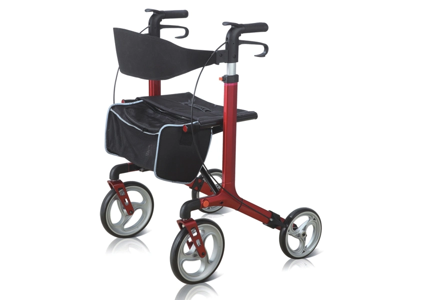 Detachable Shopping Aluminium Manual Transport Wheelchair Rollator for Elderly