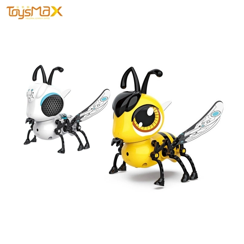 Amazon Hot Sale Multifuntion DIY Magic Elves Colorful Bee Induction Pet Robot Insect Toy for Kids