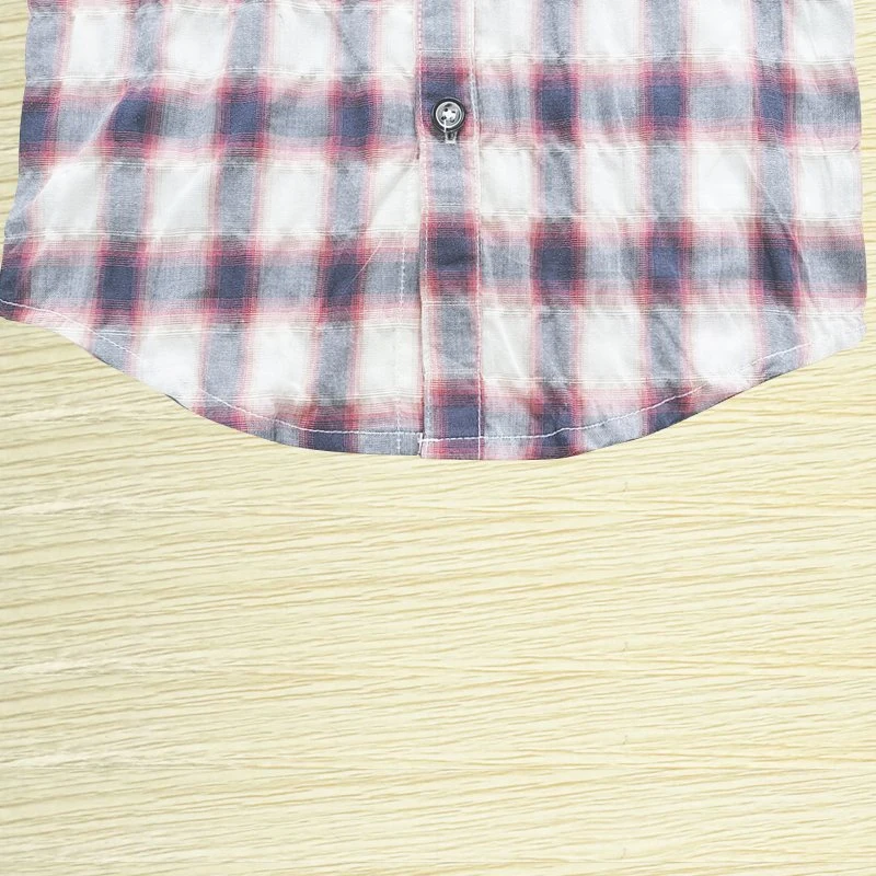 New Summer Casual Printed Short Sleeve Custom Plaid Shirts for Kids