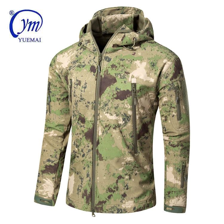 Black Men Military Army Tactical Waterproof Breathable Comfortable Winter Warm Softshell Police Outdoor Jacket