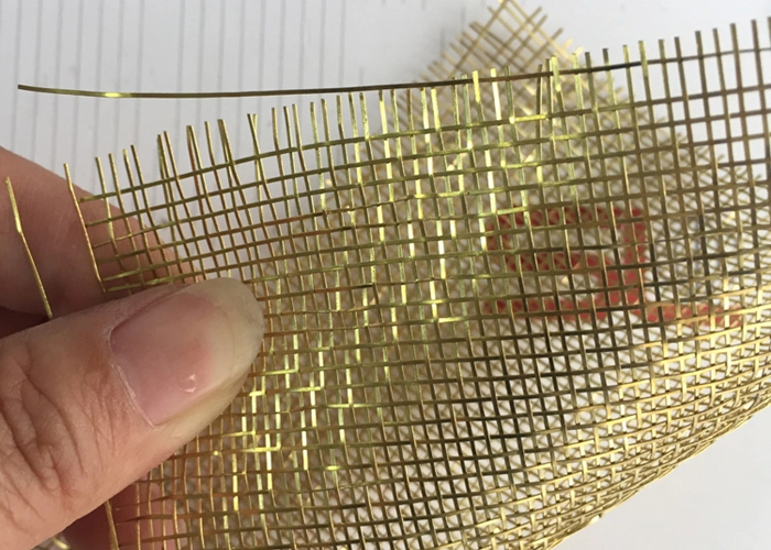 Gold Color Stainless Steel Mesh 14 Glass Laminated Mesh for Decorative Partition