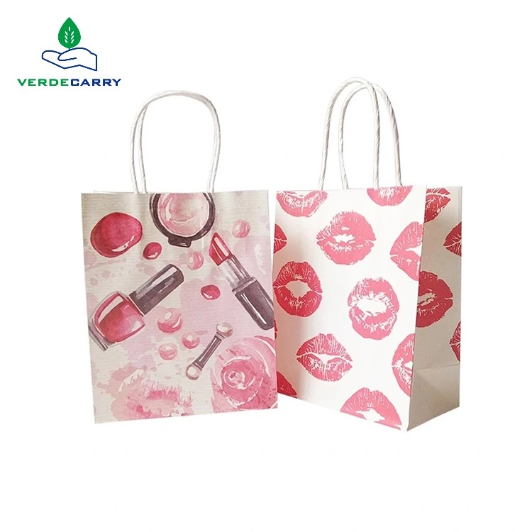 Custom Luxury Clothing Retail Bag Packing Pink Gift Bag Bolsas De Papel Shopping Packaging Paper Bags with Handles for Makeup