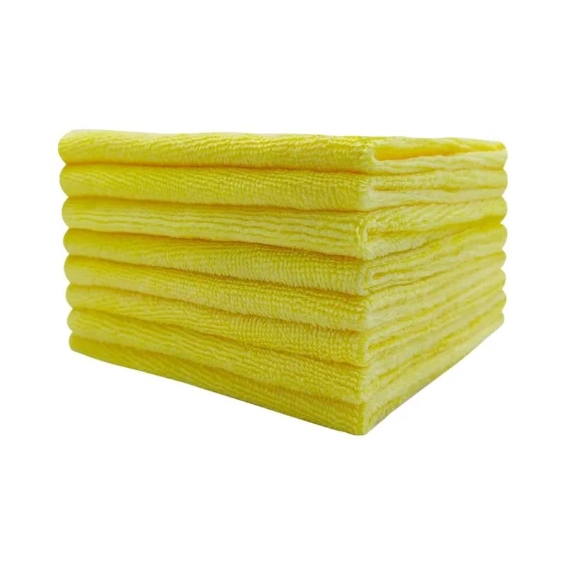 PANO limpo de microfibra amarelo de 300 G/M2 40X40cm para cozinha fabricada em casa De tecido de microfibra