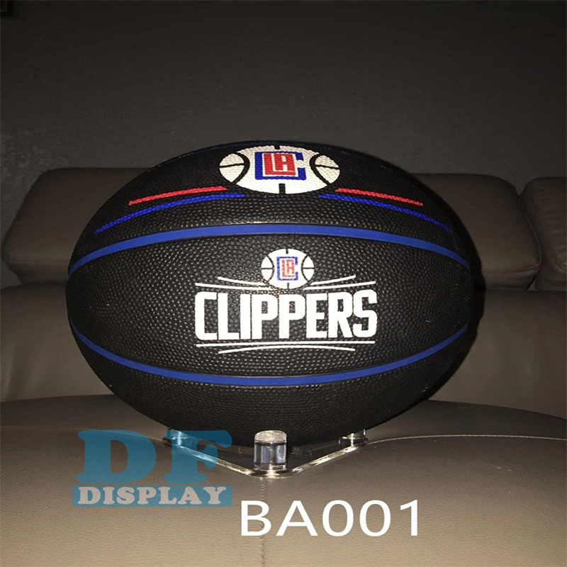 Ba001 Acrylic Ball Stand - Holds Footballs, Basketballs, Volleyballs or Soccer Balls - Display Stand or Holder