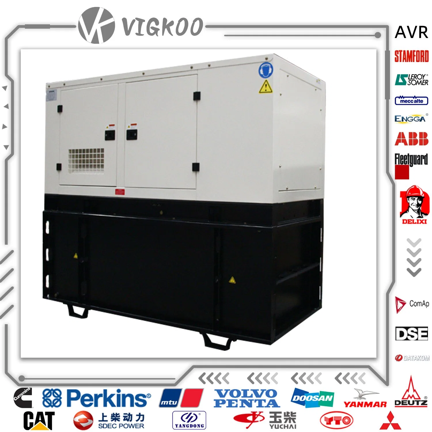 Electric Power Soundproof Type Genset 5 kVA to 3000 Kw Diesel Generator Set