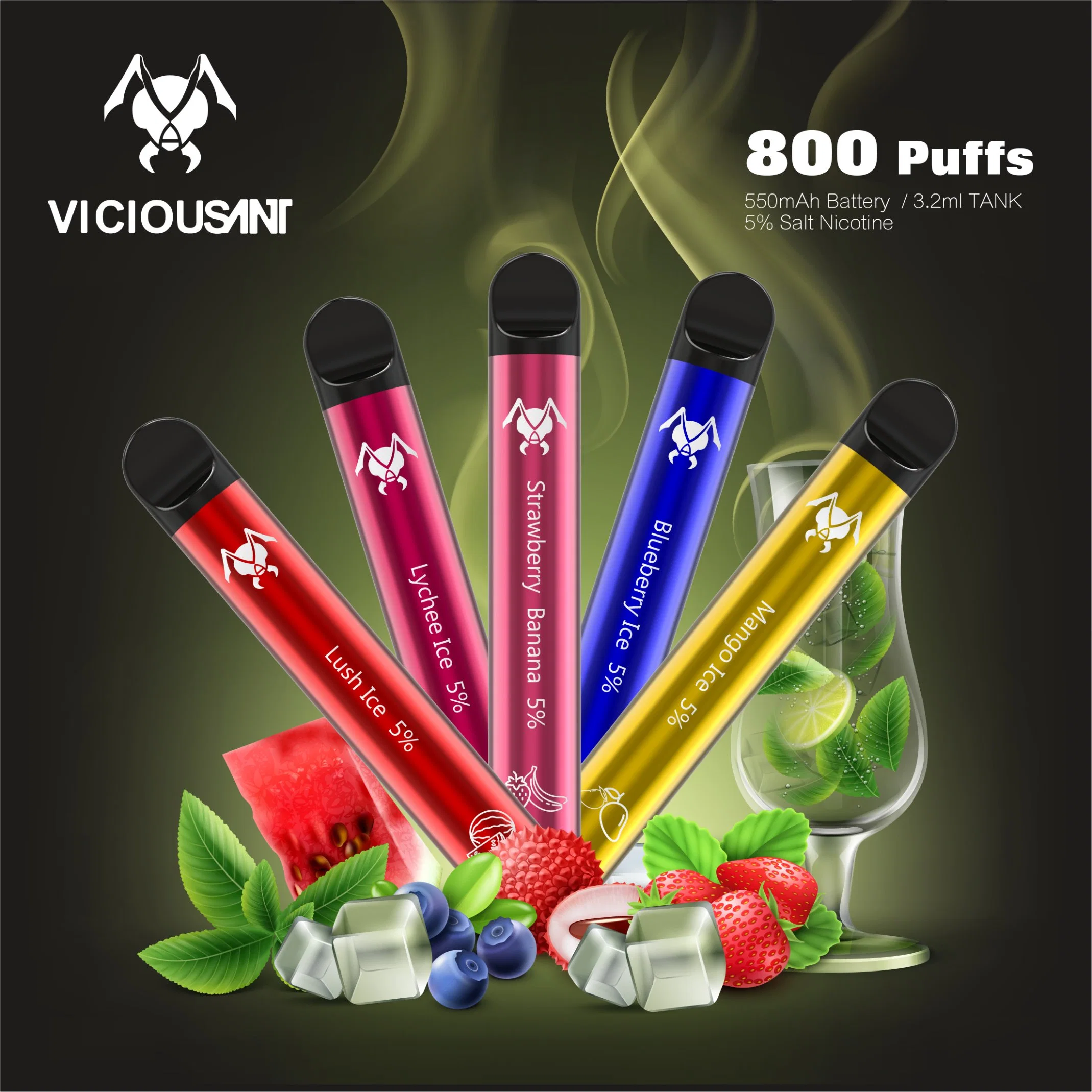 Disposable/Chargeable 800 Puffs Vape Pod Pen Style Vaporizer Wholesale/Supplier Plus Vape E Cigarette