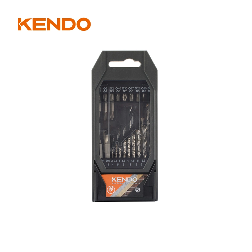 Conjunto de brocas combinadas e pontas de chave de fendas kendo 40PC Professional