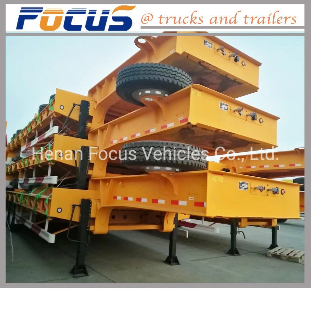 3 Axles Low Bed Semitrailer Semi-Trailer Trailer Truck Trailer