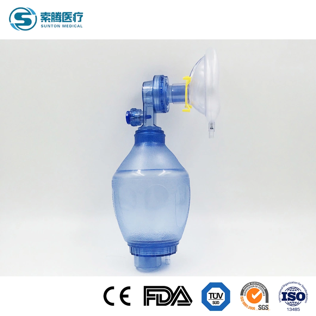 Sunton China ISO13485 Safety Standard Colored Removable Hook Rings High-Quality Emerfgency Care Function PVC Manual Resuscitator Supplier