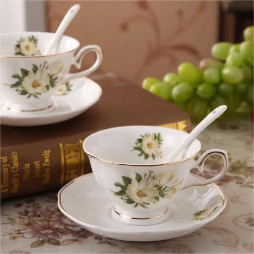 Роскошный Teaset керамические кружки кофе фарфор пластических масс чистый сосуд с остеклением Teaset кухонной утварью и без излишеств пользовательские цвета логотип и дизайн