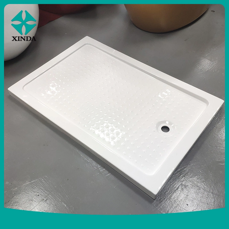 Fan-Shaped Corner Drain Acrylic Shower Tray Direct Manufacturer