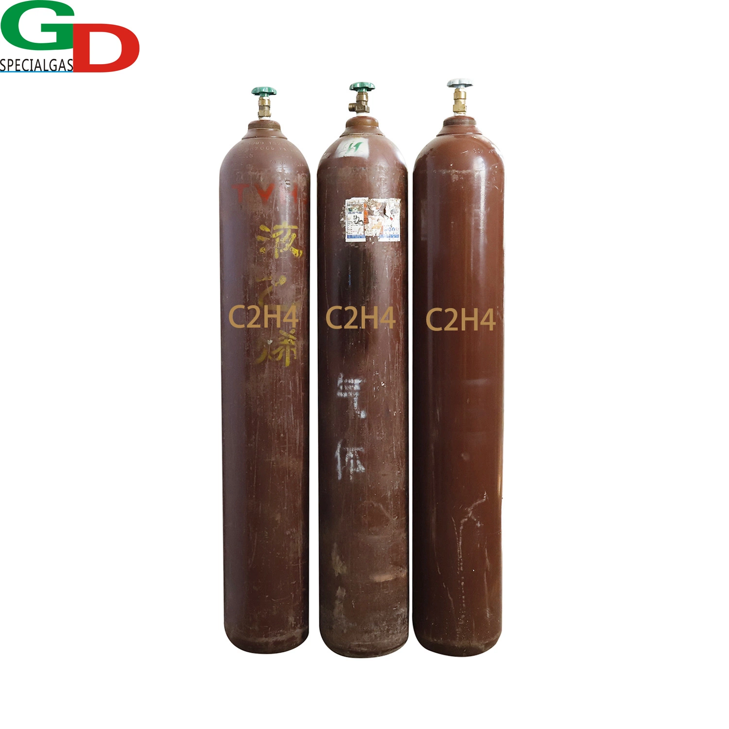 Industrial Grade Ethylene Gas 99.9% C2h4 with 40L ISO Gas Cylinder