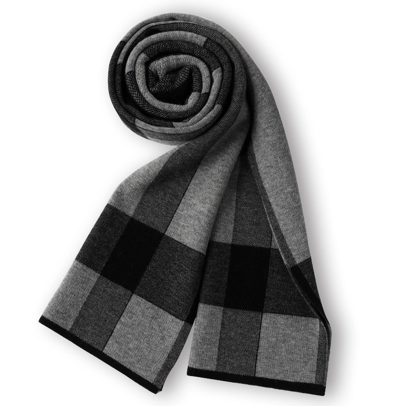 Wholesale Stylish Classic Winter Warm 100% Wool Men Scarf