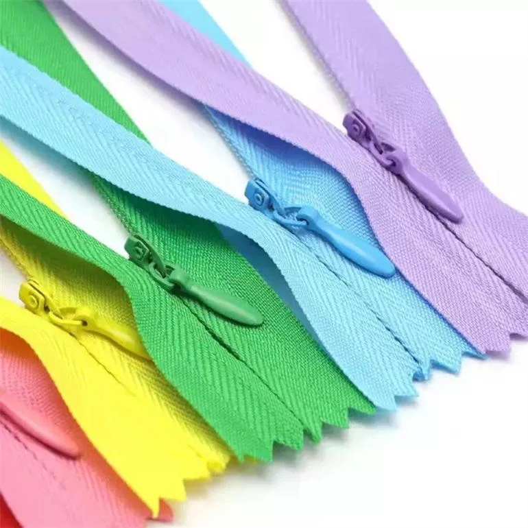 Custom High quality/High cost performance Wholesale/Supplier High quality/High cost performance Colors 3# Invisible Nylon Zipper Close-End for Dress Sewing Clothing Garment