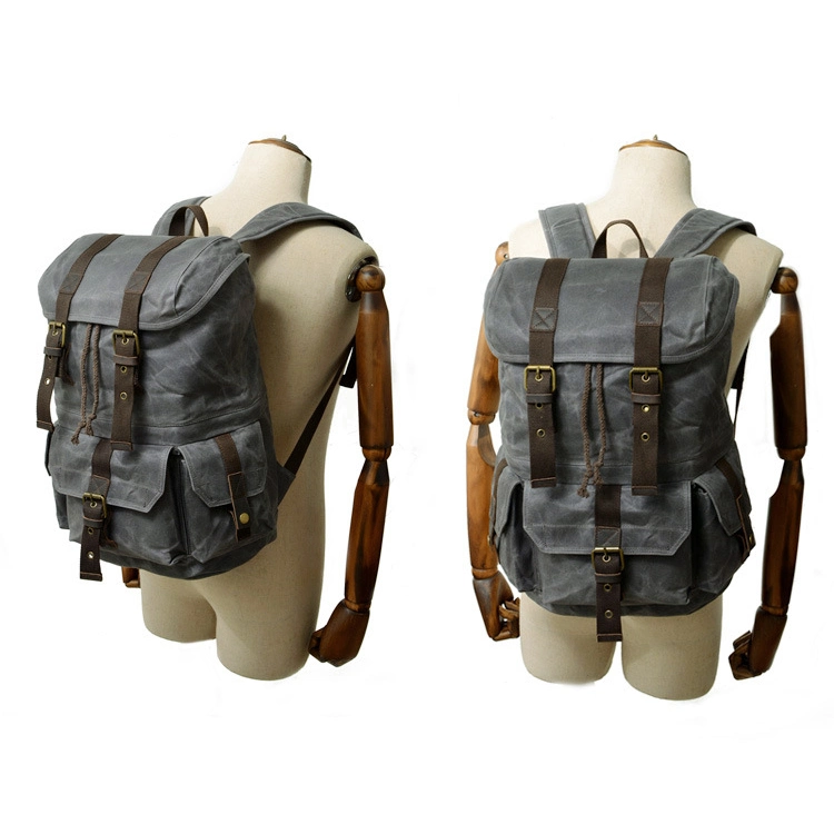 New Arrival Good Quality Waxy Canvas Outdoor Camera Backpack Waterproof Camera Bag