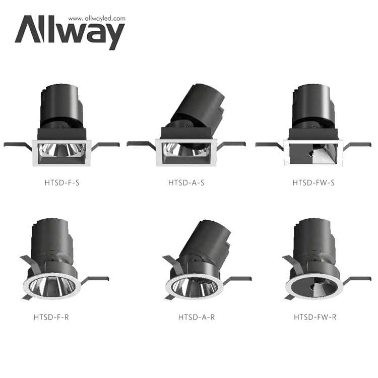 Allway Modern Style Aluminum LED Downlight Hotel 5W 7W 12W 20W LED Spot Light