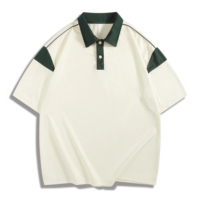 Chemise polo verte surdimensionnée personnalisée pour homme de haute qualité.