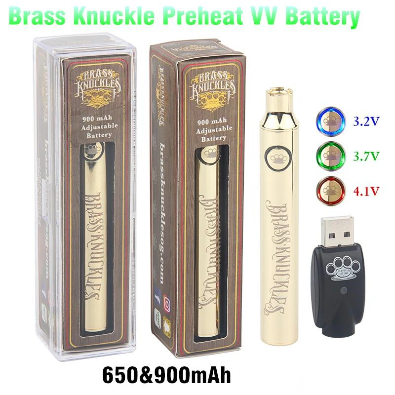 E 510 cigarros 900mAh bateria Brass Knuckles Caneta Vape da Bateria