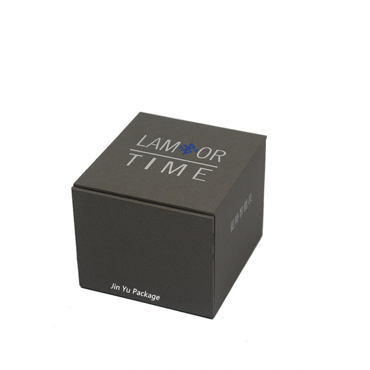 Papel negro personalizado elegante reloj de madera fabricante de cajas de embalaje de regalo