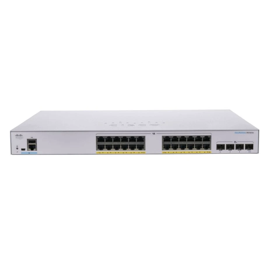 Novos switches de acesso Gigabit de 24 portas 10/100/1000Mbps CBS350-24fp-4G-CN Network Interruptor