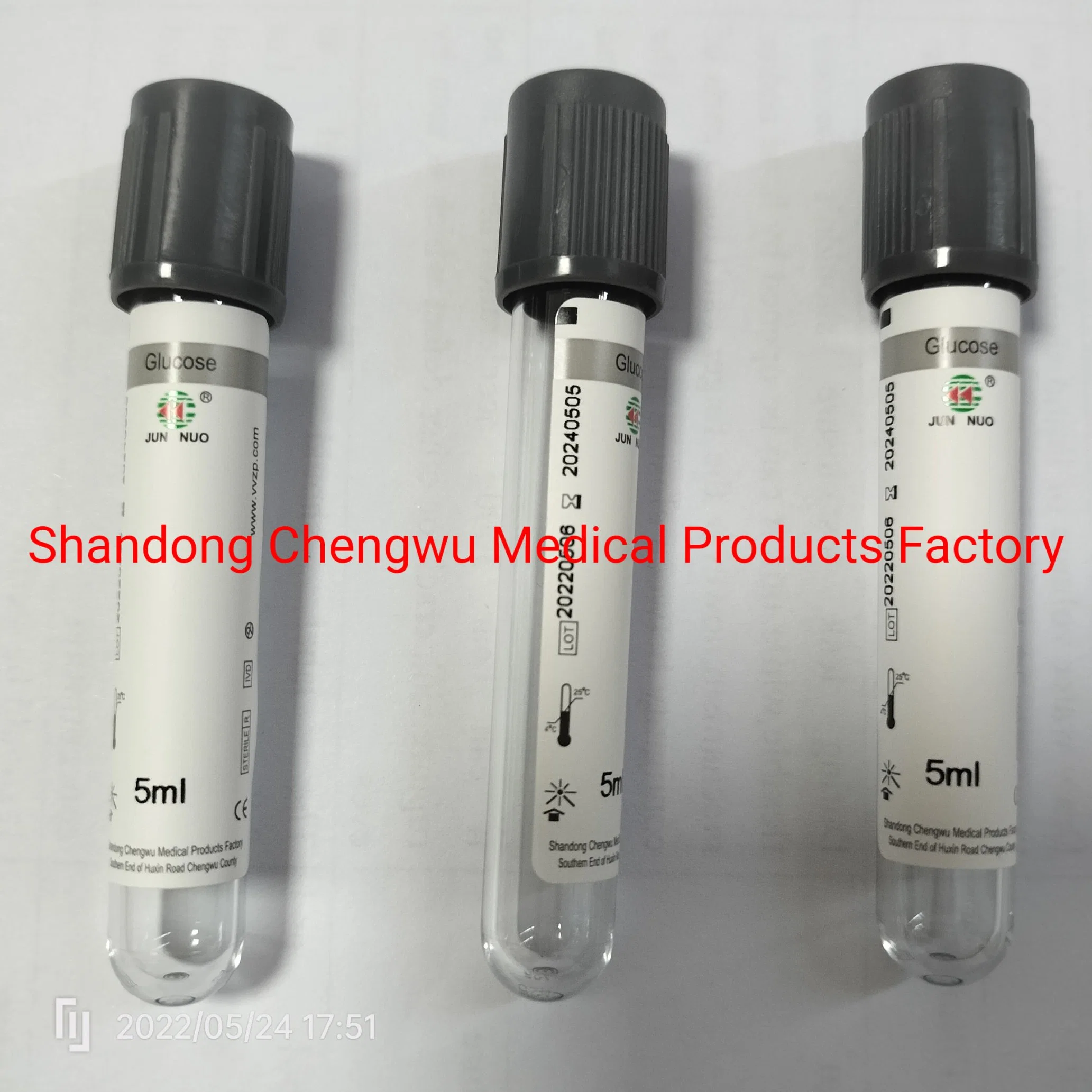 Glass Pet Vacuum Glucose Test Clot Blood Collection Tube