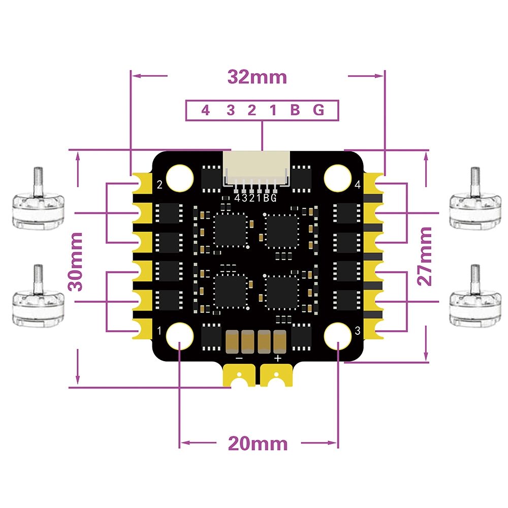 Senchtec 15A 4 en 1 2-4s Lipo Racing FPV Drone Commande de moteur sans balais