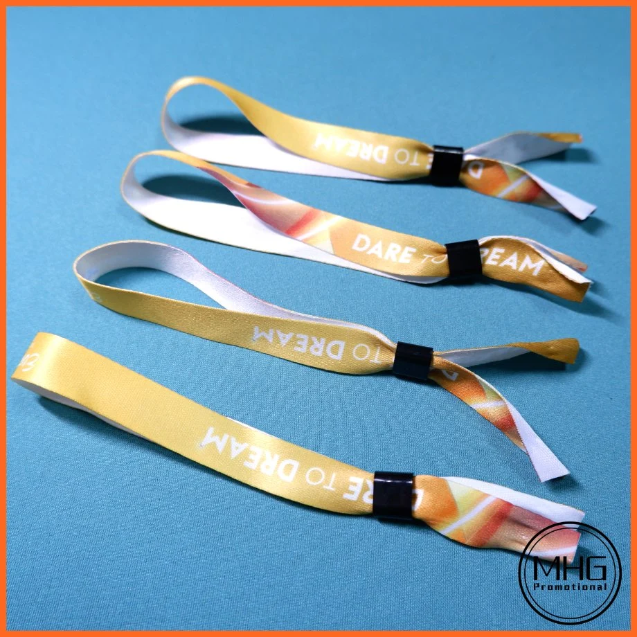 Sublimation One-off Fabric Polyester Wristband for Events Party Festival Concert