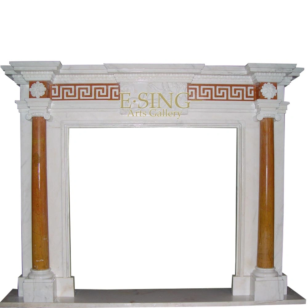 New Home Decor China Modern Free Standing Exclusive Mix Color Natural Stone Indoor Fireplace