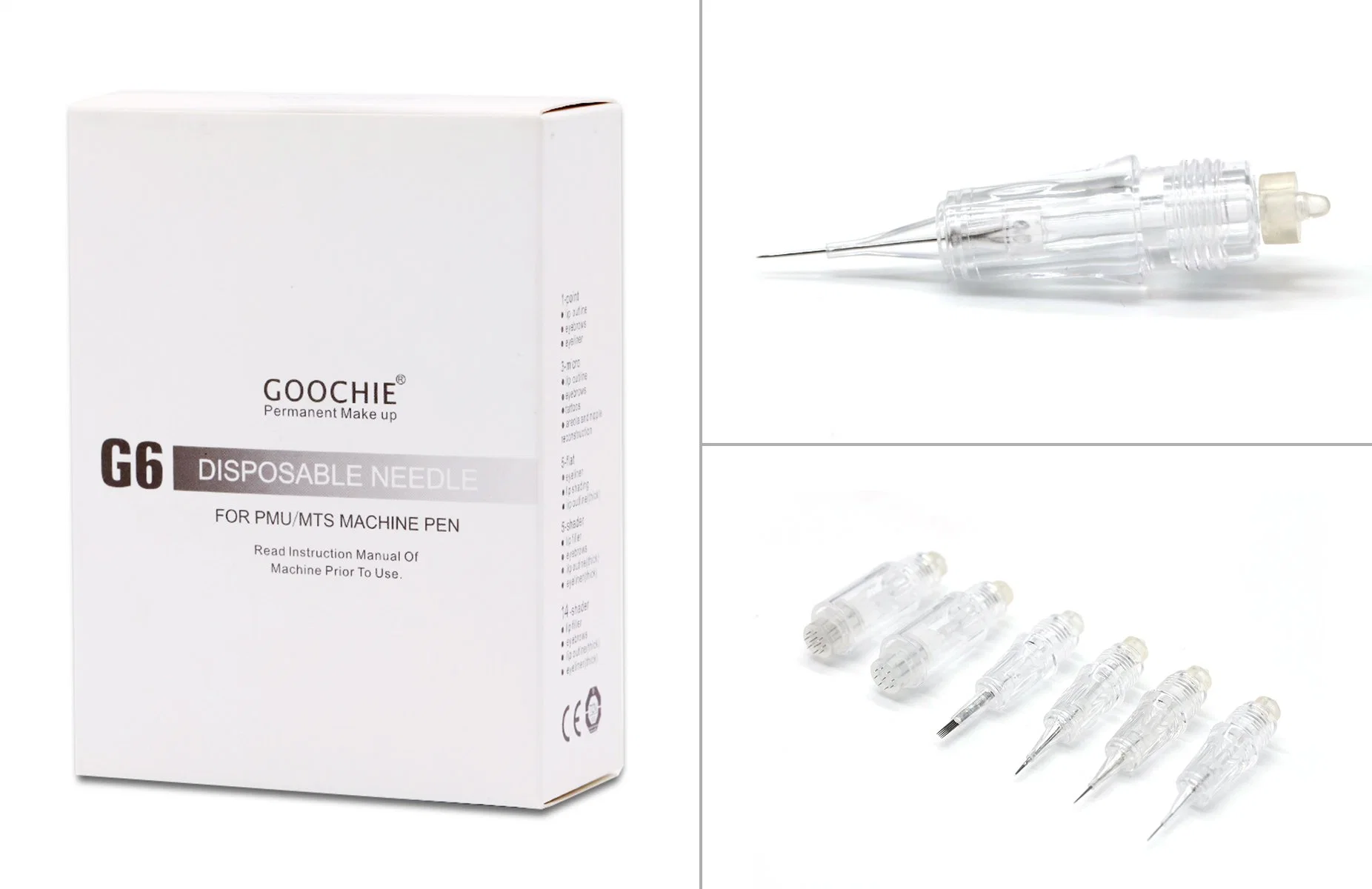 Goochie Disposable Eo Sterilized Cartridge Adjustable Tattoo PMU Needle Eyebrow Needle