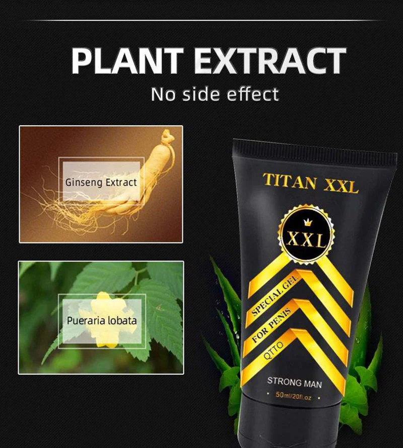 Russia Titan XXL Gel 50ml Herbal Penis Enlargement Gel, Dick Sex Massage Cream for Men's Personal Care Products