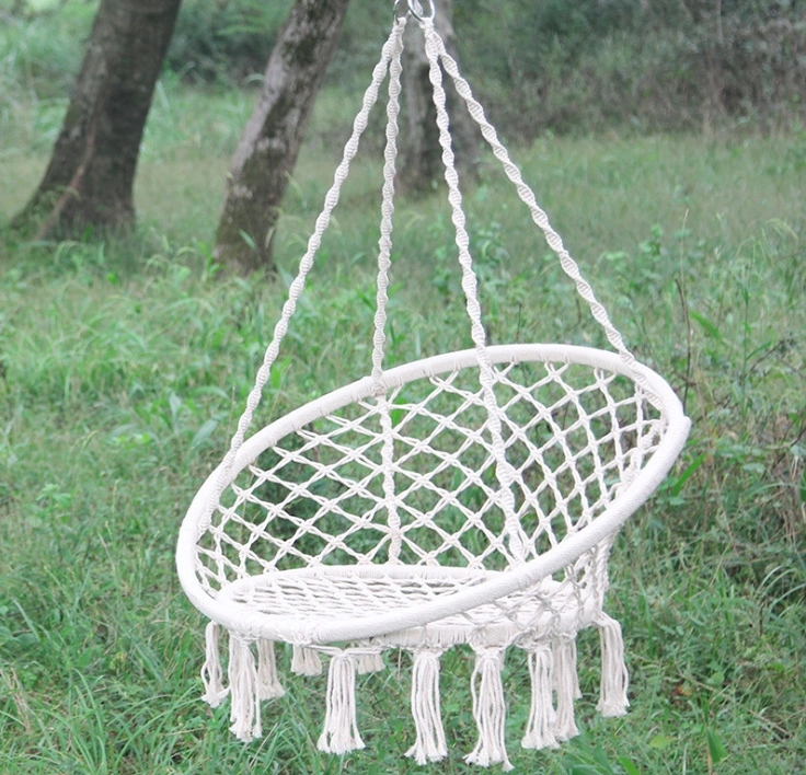 Jardín de algodón una sola cuerda colgando silla columpio