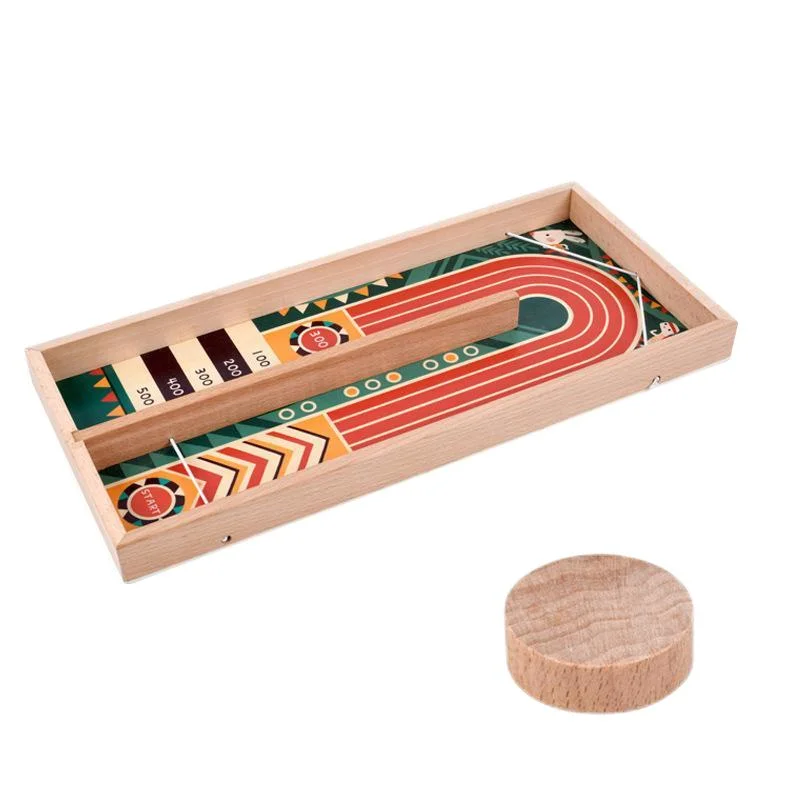 Nuevo Creative Mesa de Hockey de madera de juguete rápido Sling Puck Juego