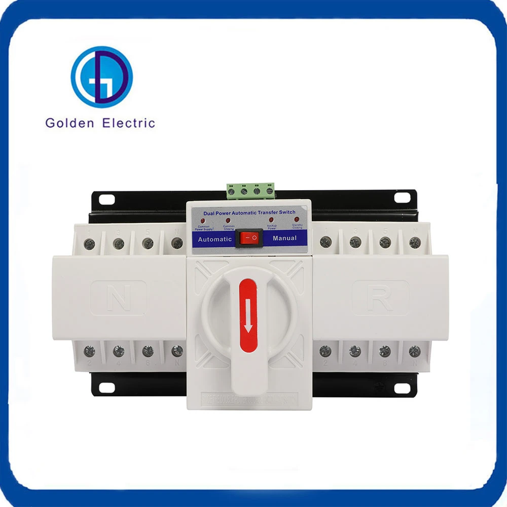 Gdq2 Serie ATS 63A 2p 3p 4p Interruptor de Transferencia Automática de Doble Potencia Interruptor de Conmutación Manual Eléctrico