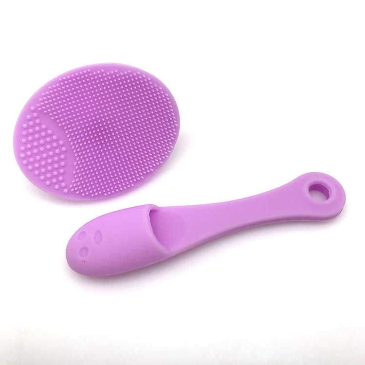 Private Label Finger Lip Brush Nose Cleaning Brushes Silicone Exfoliating Tools Double-Sided Soft Exfoliating Silicone Lip Brush