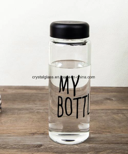 Hot Sale Promotion Gifts "My Bottle" Style Water Glass Bottle Outdoor Glassware 450ml