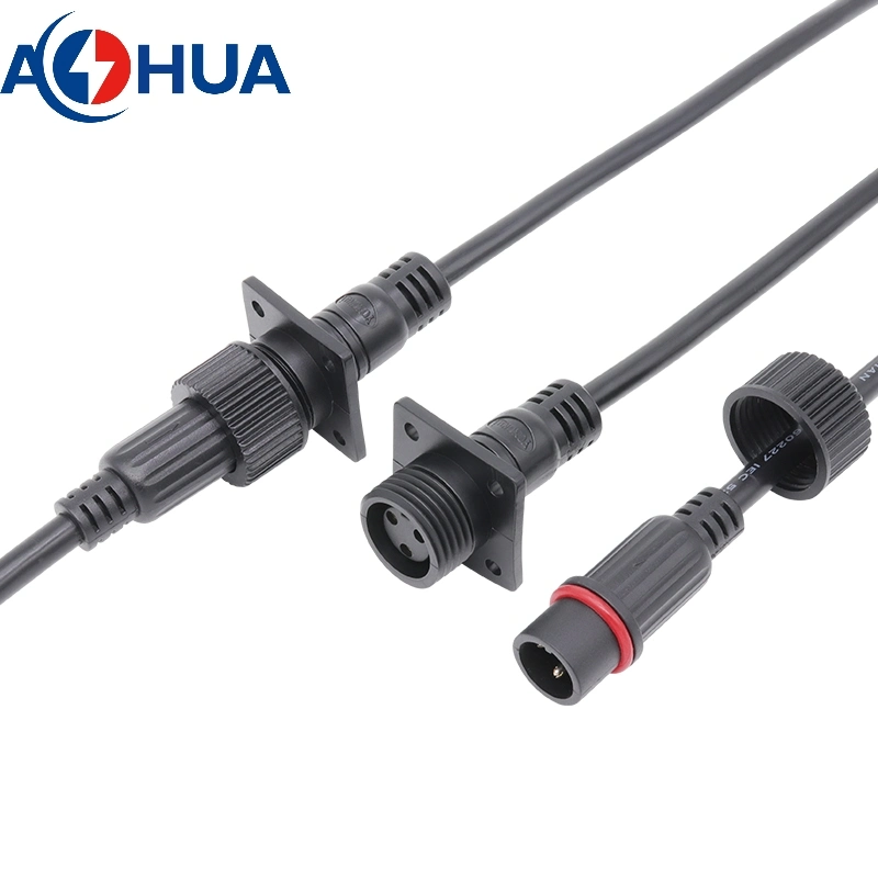 Aohua Electrical Power Wire/Cable 2 Pin to 6 Pin for Outdoor or Indoor LED Lighting Use IP65 Waterproof Connector