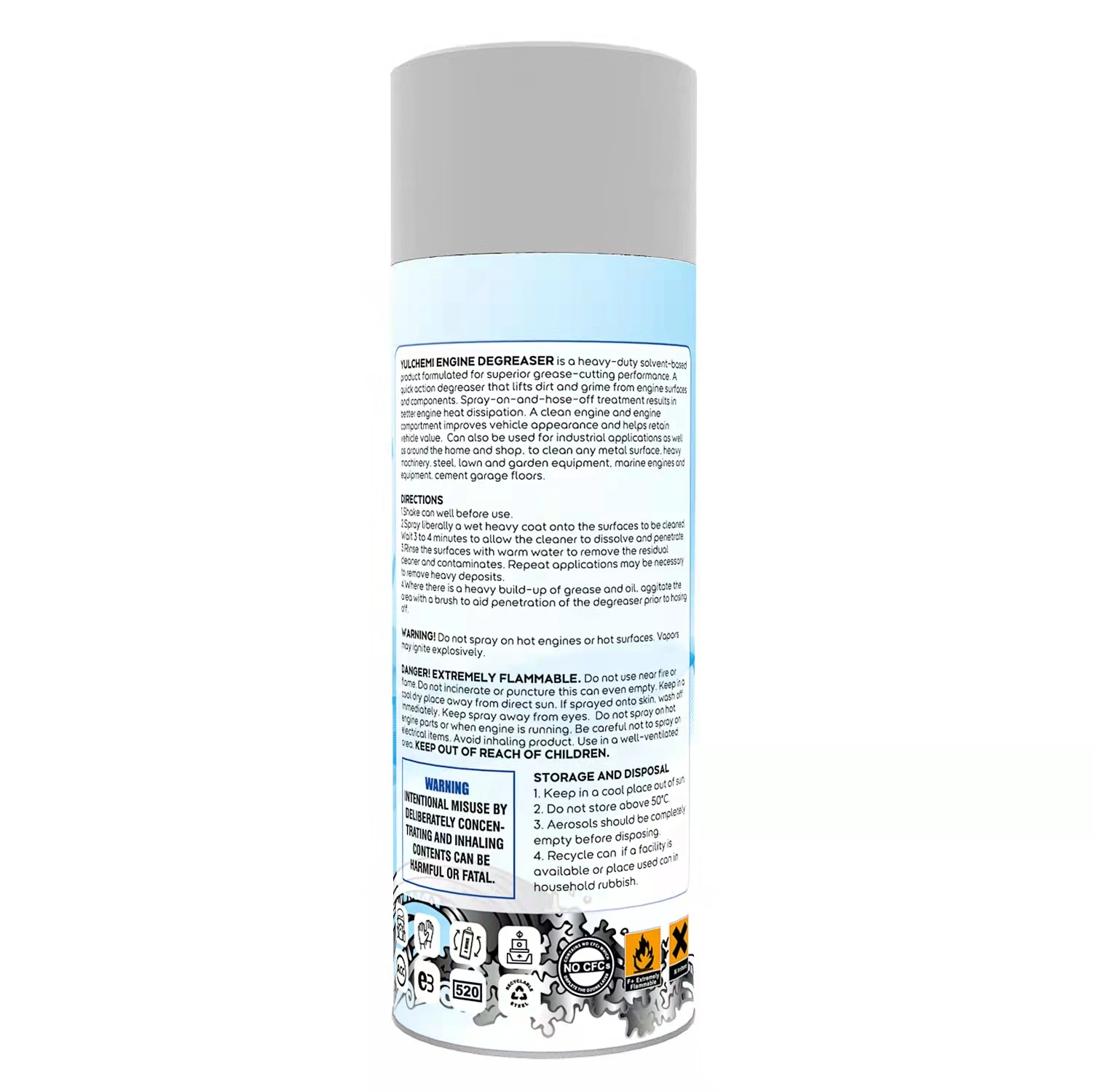 High Efficiency Car Wash Detailing Liquid Aerosol Engine Surface Degreaser Cleaner Spray