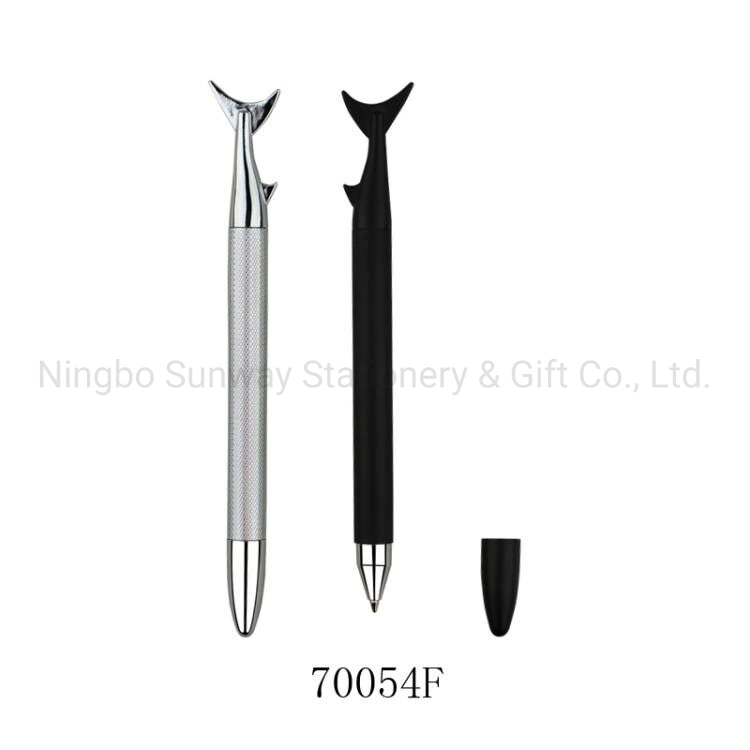 Custom Shark Shape Heavy Metal Luxury Logo Laser Ball Pen