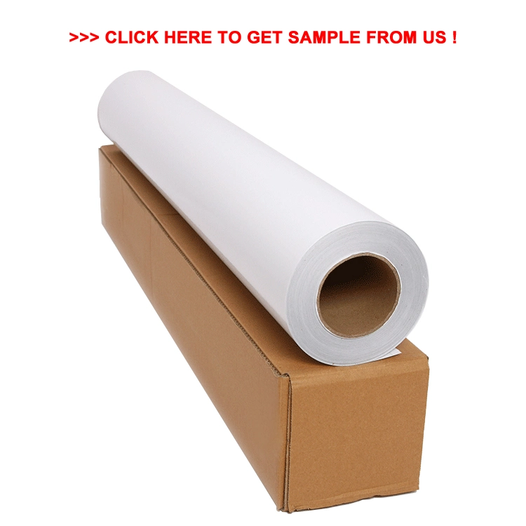 Film Vinyle auto-adhésif PVC 80micro Version papier chaud 120gsm